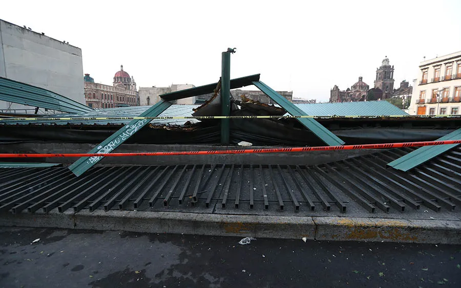 Así amaneció el Templo Mayor tras las fuertes lluvias registradas en la CDMX