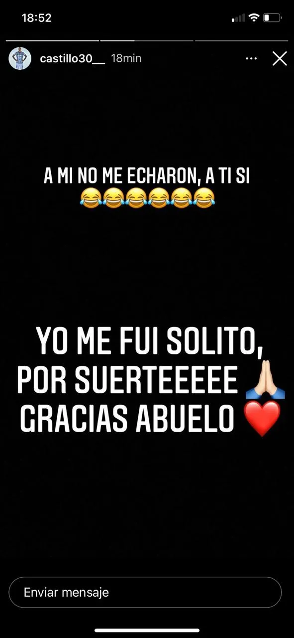 Mensaje de Nico Castillo