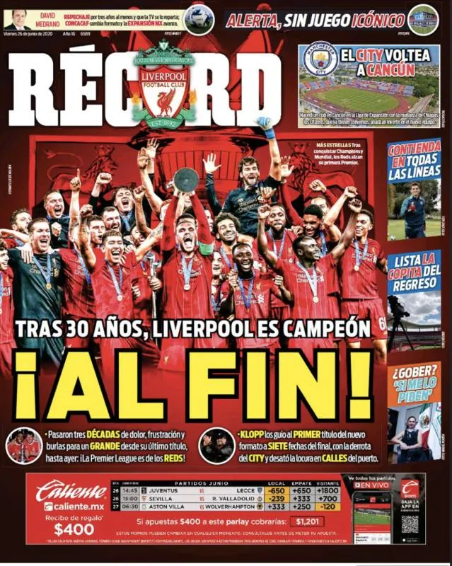 RÉCORD Portada RÉCORD