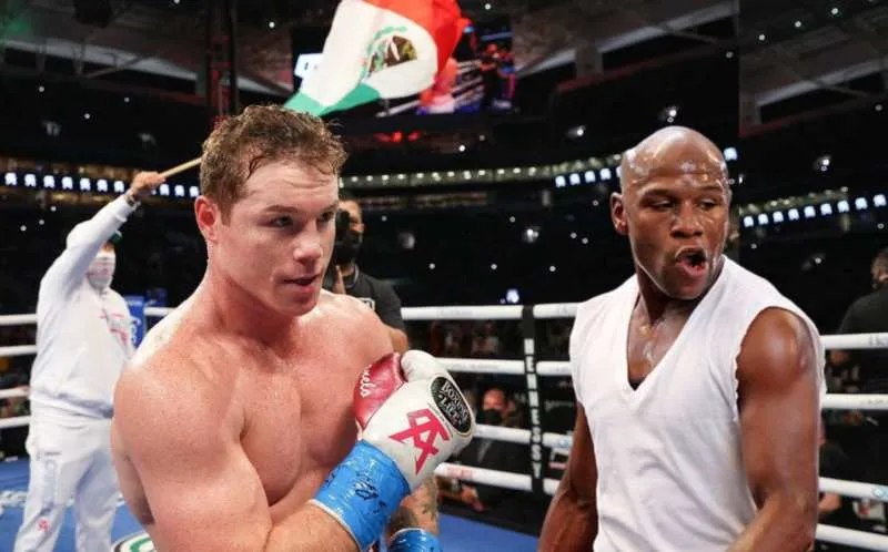Canelo en pelea de Box con Floyd