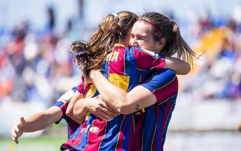 TWITTER:@FCBFEMENIN Barcelona en festejo de gol