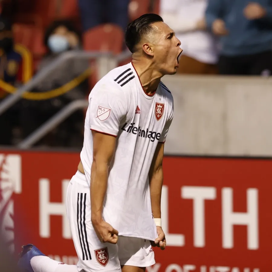 TWITTER @REALSALTLAKE Rubio Rubin celebrando su golazo vs San José