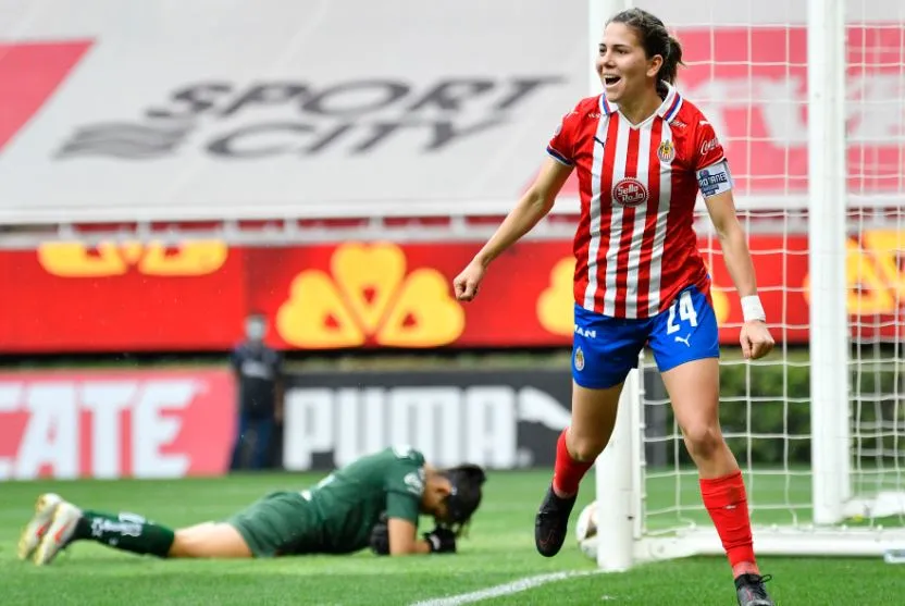 IMAGO7 Alicia Cervantes, en festejo de gol