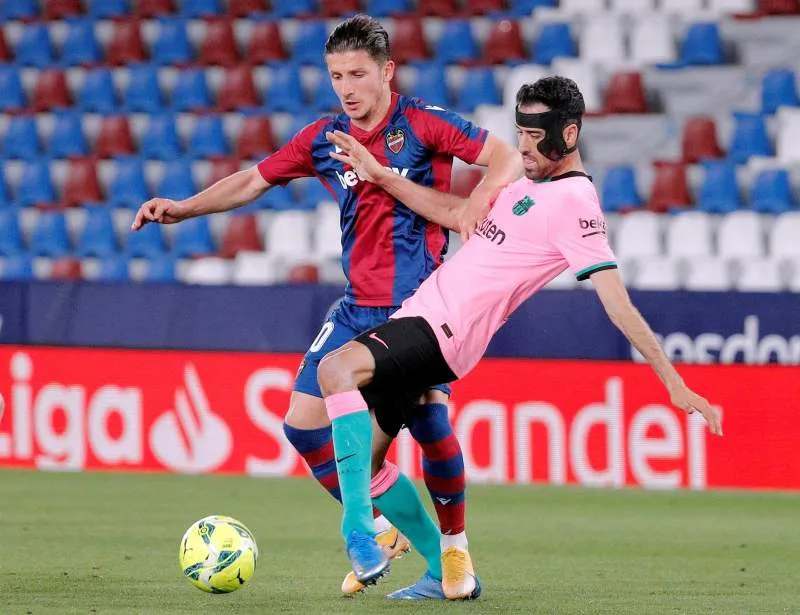 Busquets en partido del Barcelona