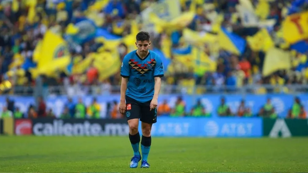 Santiago Cáseres en el último juego del América con público