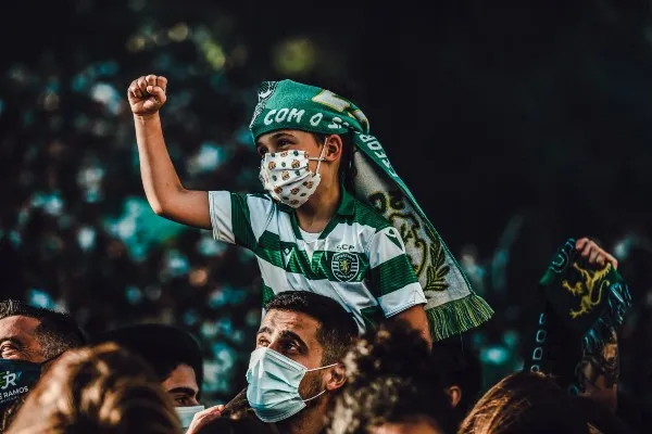 Afición del Sporting Lisboa celebra campeonato