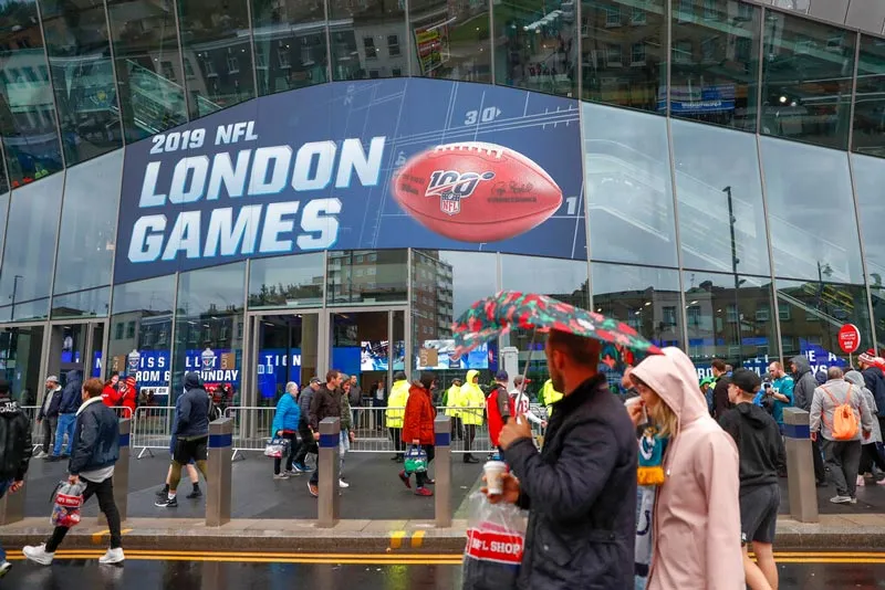 AP Estadio en Londres previo a un juego de NFL