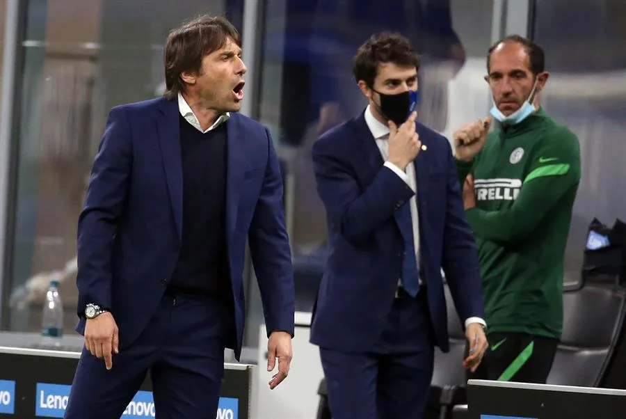 EFE Antonio Conte en partido vs la Roma