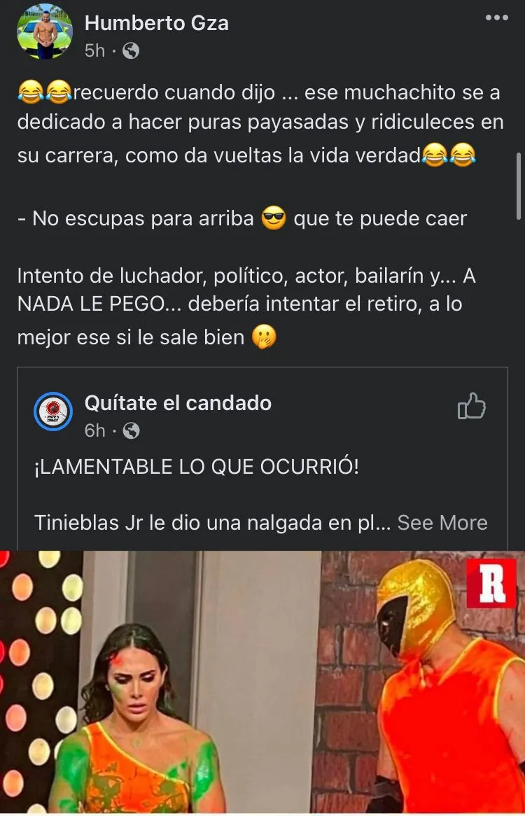 ESPECIAL Respuesta de Garza a la acción de Tinieblas Jr.