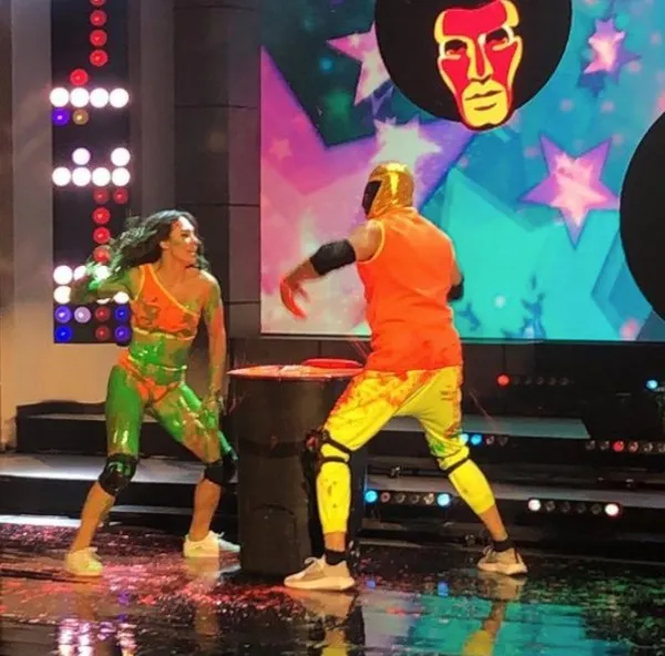INSTAGRAM @PROGRAMAHOY Tinieblas Jr. y Macky González en programa de baile