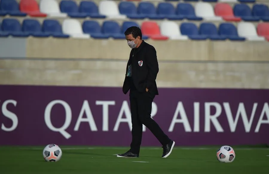 Marcelo Gallardo durante un partido con River