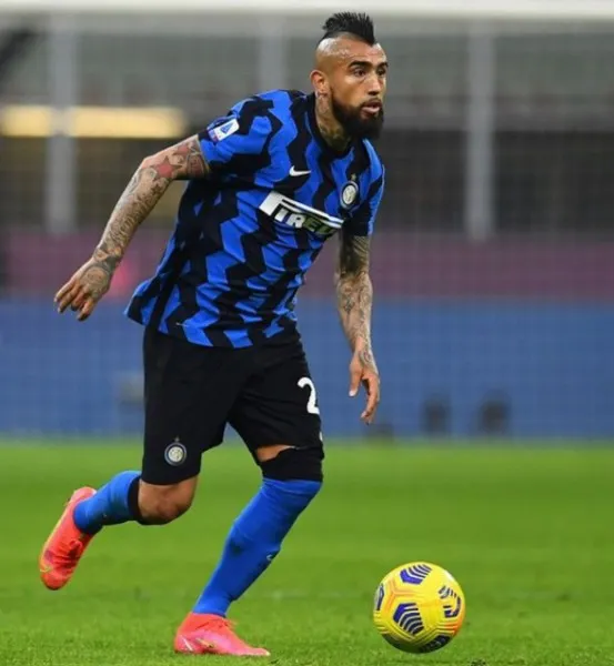 Arturo Vidal durante un partido con el Inter