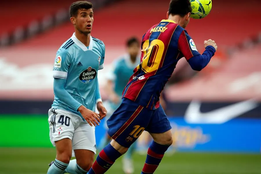 Lionel Messi durante un partido con Barcelona