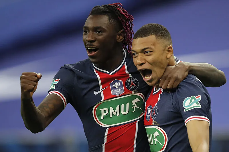 AP Mbappé festeja su anotación ante el Mónaco en la final