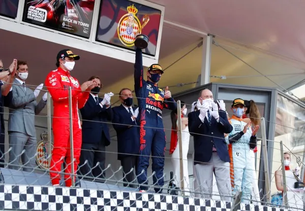 Max Verstappen en festejo en el Gran Premio de Mónaco