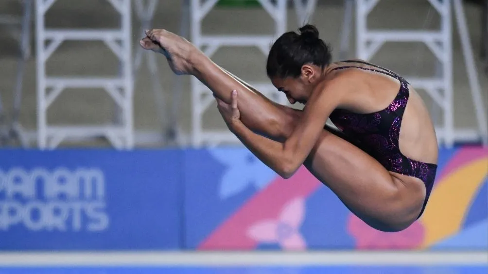 Espinoza en una competencia