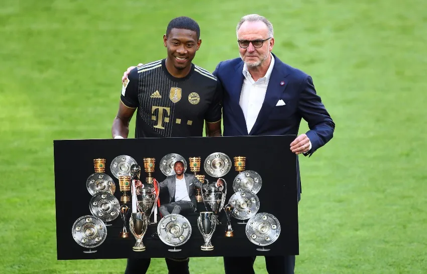 Alaba en su último partido con el Bayern Munich