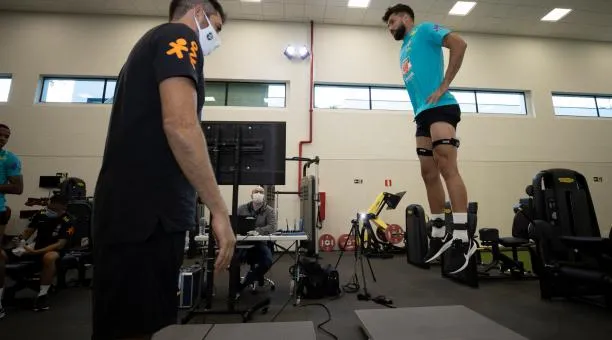 Jugador de Brasil en concentración