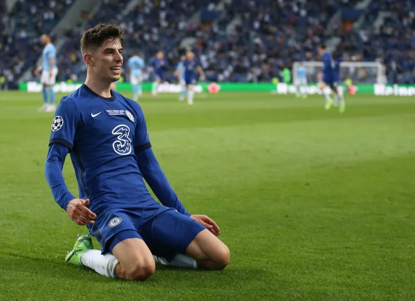 Havertz tras anotar el único gol de la Final de la Champions League