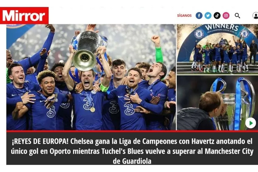 Mirror inglés y los Reyes de Europa