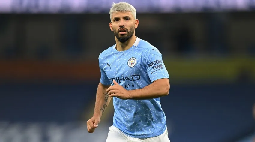 Kun Agüero durante un partido del Manchester City