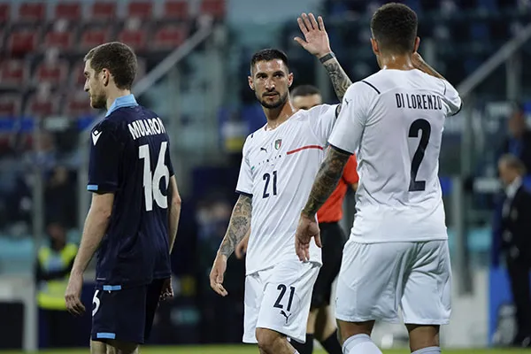 Politano tras una anotación