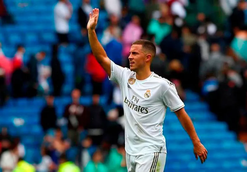 El futbolista belga en un partido del Madrid