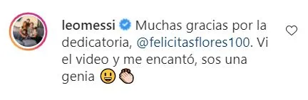 La respuesta de Lionel Messi