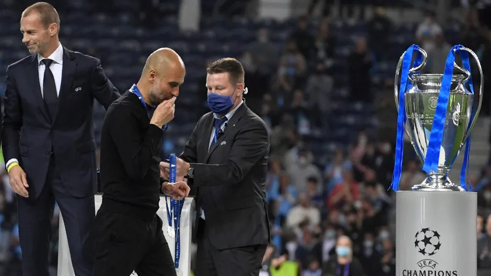 Guardiola en la Final de Champions League