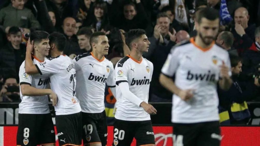 EFE Jugadores del Valencia en un partido
