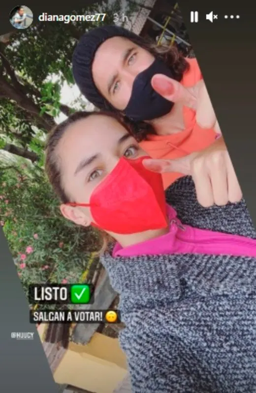 Diana Gómez también ejerció su voto