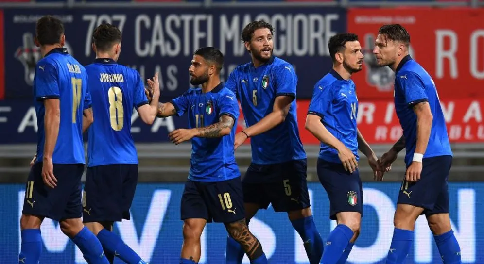 EFE Los 'Azzurri' tras una anotación