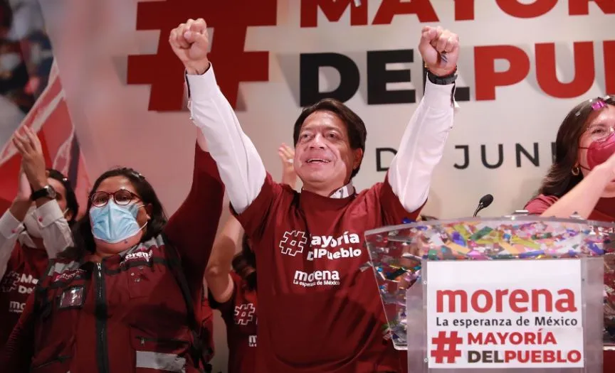 Presidente de Morena, en festejo