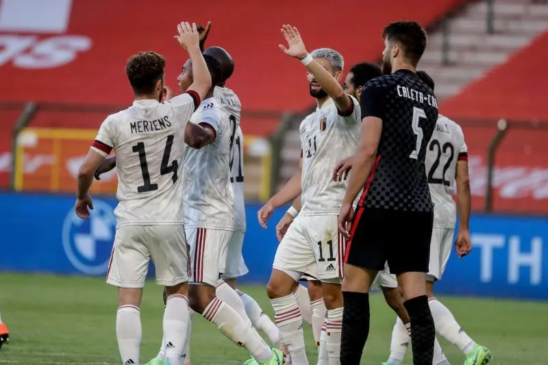 Bélgica en festejo de gol