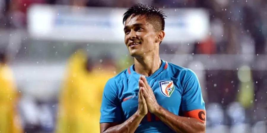 ESPECIAL Sunil Chhetri en festejo con India