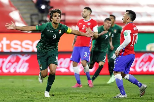 EFE Marcelo Moreno Martins en festejo con Bolivia