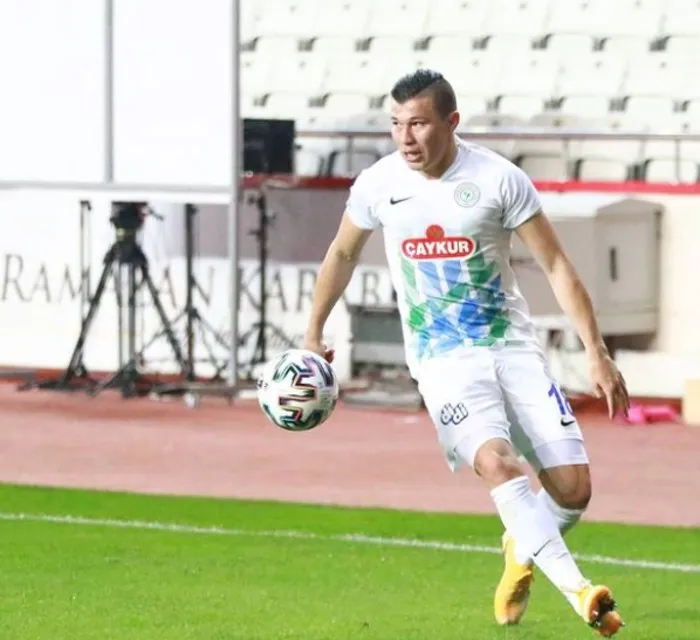 INSTAGRAM @BRAHIANSAMU_18 Braian Samudio durante un partido con el Rizespor de Turquía