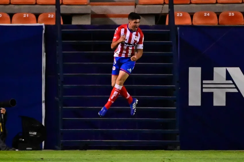 IMAGO7 Nicolás Ibáñez tras anotar un gol a favor del Atlético de San Luis