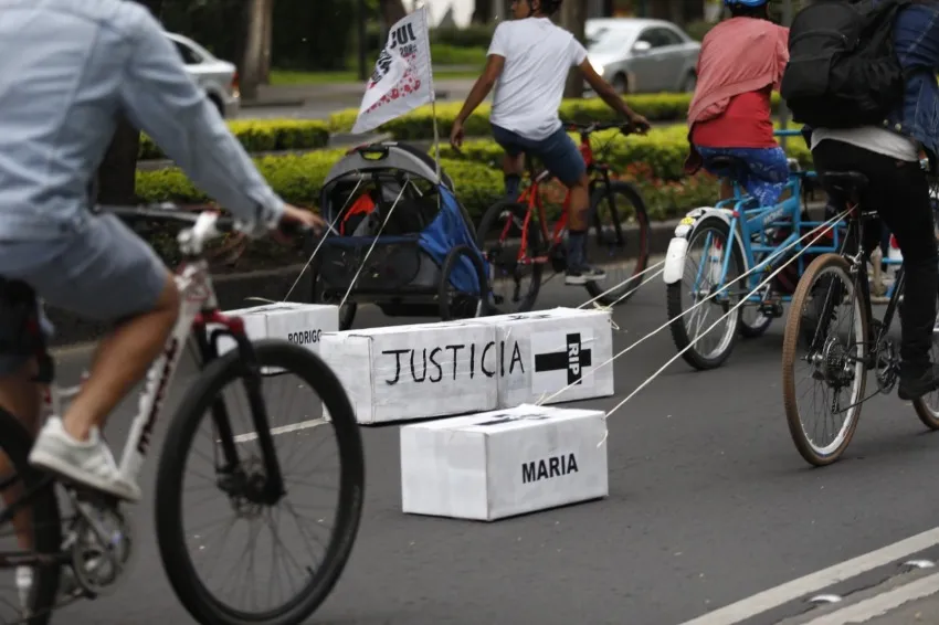 Familiares de víctimas de accidentes viales salieron a manifestarse
