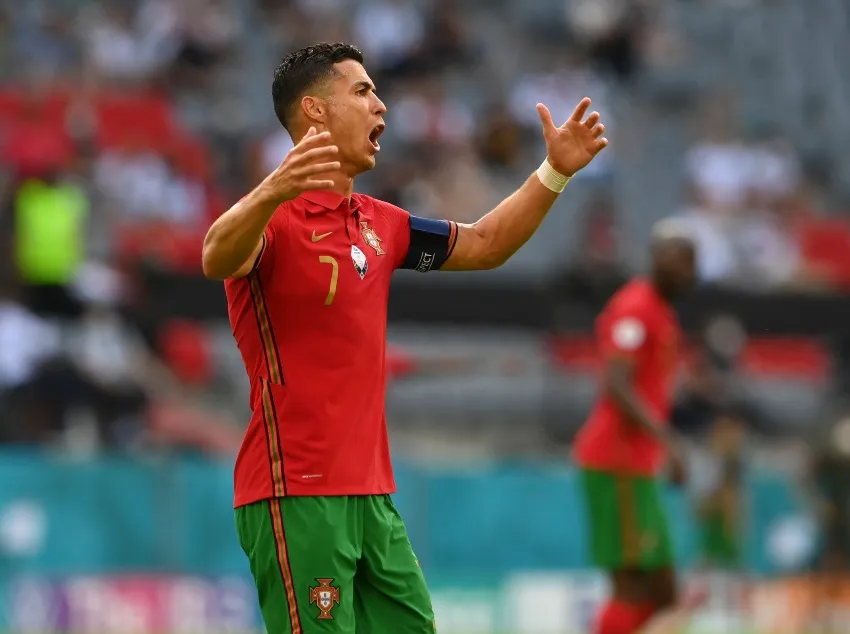 Cristiano Ronaldo en el duelo entre Portugal y Alemania