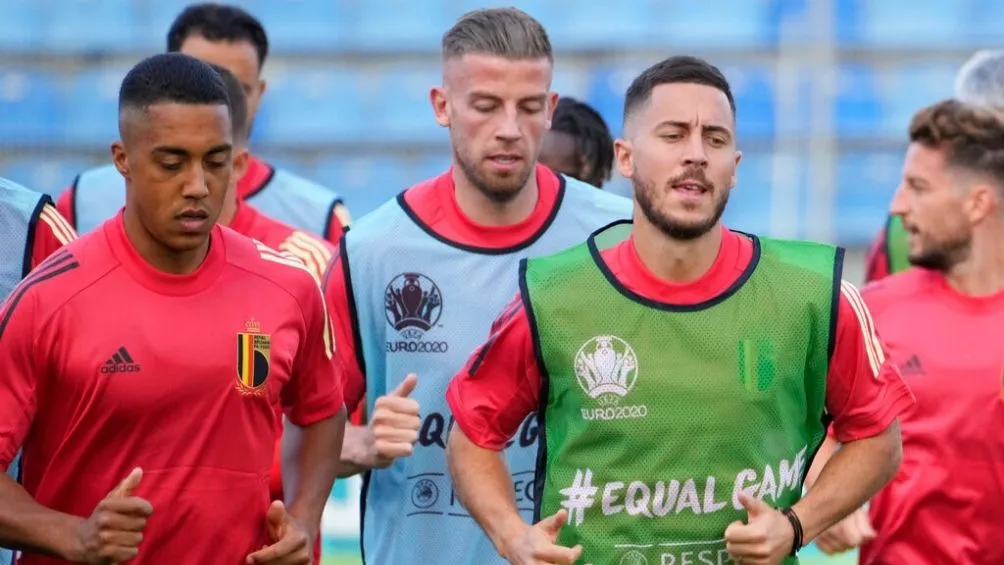 Eden Hazard en entrenamiento con Bélgica