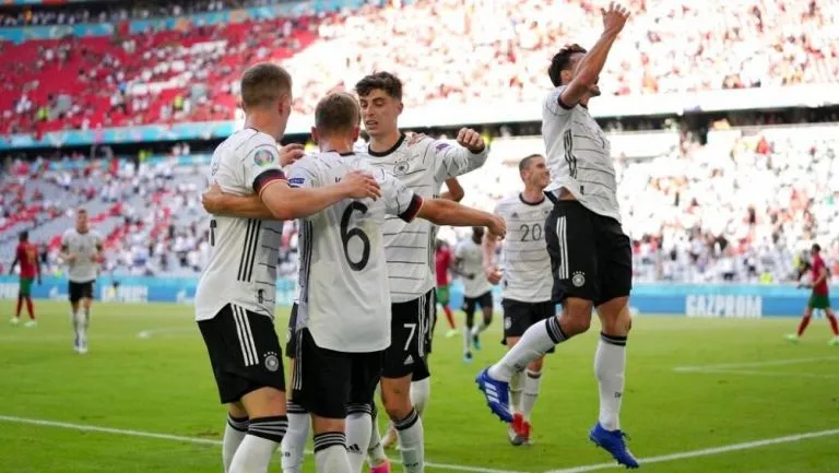 Selección alemana en festejo