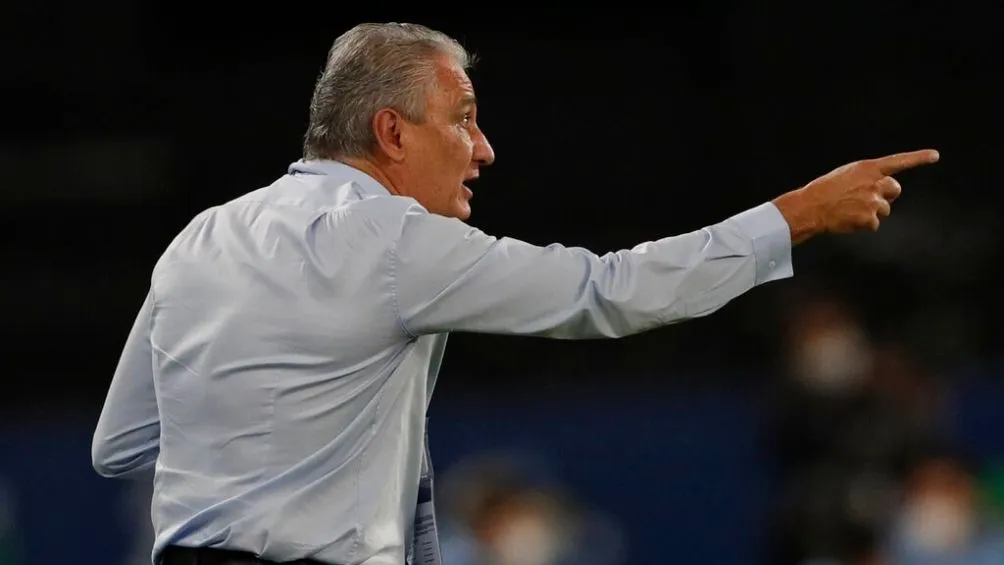 Tite en un partido con Brasil