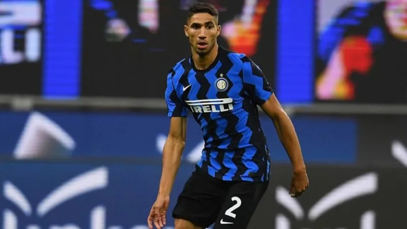 TWITTER @ACHRAFHAKIMI Achraf Hakimi durante un partido con el Inter