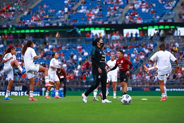 Mónica Vergara previo al partido ante Estados Unidos