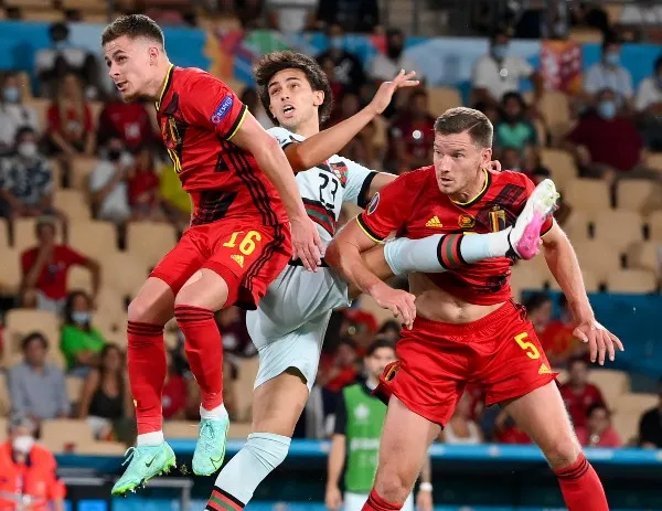 Joao Félix en acción frente a Bélgica