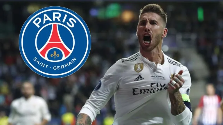 Sergio Ramos celebra un gol con el Real Madrid