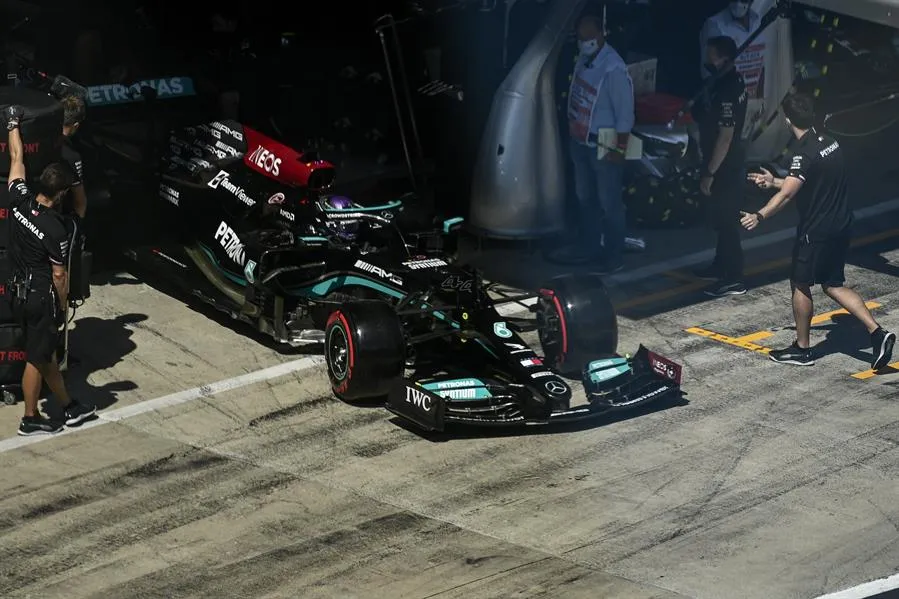 EFE El británico saliendo del garage en Austria