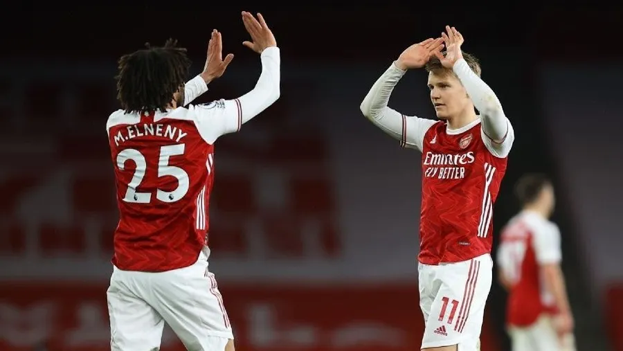 EFE Martin Odegaard durante un partido con Arsenal