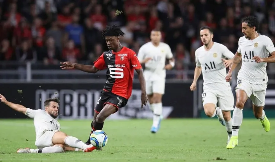 EFE Eduardo Camavinga durante un partido con Rennes